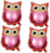 CIYODO 4 Stück Eulenballons Tierballon Waldballon Halloween Geburtstagsparty Dekoration Fotoaccessoire