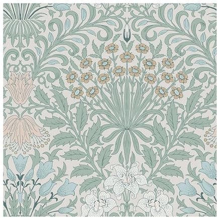 William Morris at Home Garden Cottage Blues Wallpaper | Paste the Wall | Blue Floral | Eco-Friendly