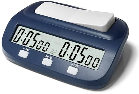 Segrehy Leap Chess Clock Digital Schach Timer Professioneller Schachuhr Timer mit Zeitbonusverzögerungsfunktionen für Schach chinesische Schach I Go Clubs Schulen Familien Premium ABS