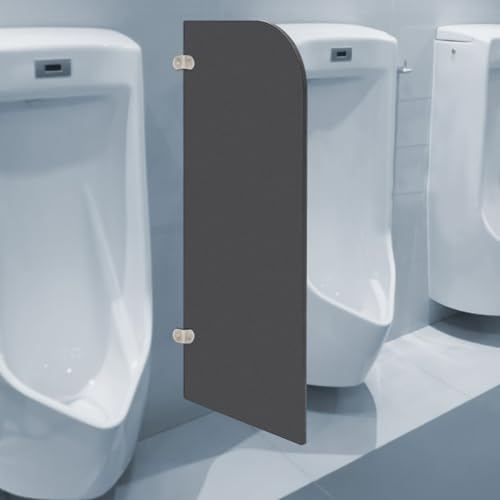 WFIETN - Urinal Trennwand 40x90cm, Schwarz Urinal Partition für Herren, Wandmontage WC Trennwand Toilettenabtrennung Sichtschutz für Toiletten (Runder Winkel)