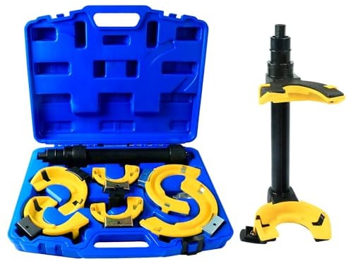 X-UP Federspanner KFZ 300 mm | Federspanner Auto & Stoßdämpfer Werkzeug | Strut Coil Spring Compressor Set mit Kunststoffschutz