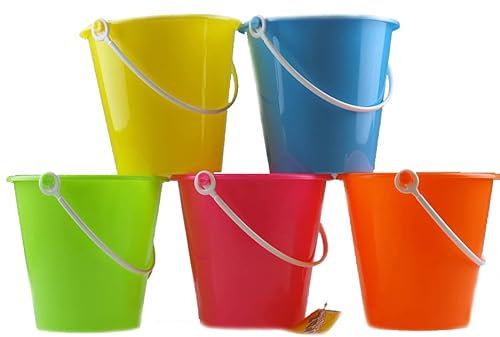 Toyrific Set Of 10 Mixed Colour Beach Buckets Wholesale Bulk Buy