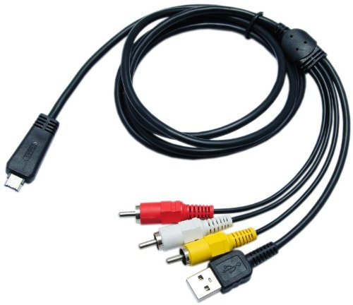 USB AV Cable for Sony Cyber-shot DSC H70 HX100 HX100V HX7 HX7V HX9 HX9V T110 T99 TX10 TX100V TX20 TX5 TX55 TX66 W350 W360 W380 W390 W515 W515PS W560 W570 W580 W750 WX10 WX30 WX5 WX7 WX9 Camera