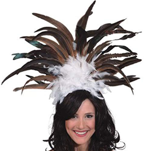 Orlob Samba Kopfschmuck mit Federn beige
