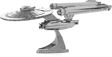 Fascinations MMS280 - Metal Earth 502670 - Star Trek Starship Enterprise NCC-1701, lasergeschnittener 3D-Konstruktionsbausatz, 2 Metallplatinen, ab 14 Jahren