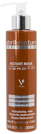 abril et nature - Mascarilla Capilar con Queratina Ultra Rápida - Nutre, Fortalece y Regenera la Fibra Capilar - Repara Cabellos Dañados y Quebradizos - Aspecto Suave y Brillante - 200 ml