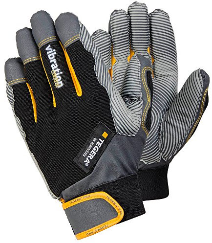 ejendals 9180-11 Tegera 9180 - Guante antivibración (talla 11), color negro, gris y amarillo