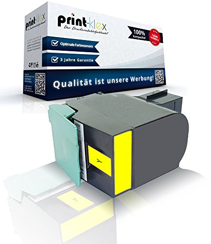 Print-Klex Tonerkartusche kompatibel mit Lexmark 2.000 Seiten CX 310 DN CX310dn CX310 DN DX310n CX 310 n CX310 n CX310 Series 802SY 802Y 80C0S40 Yellow Gelb Y