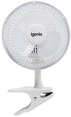 Igenix DF0006 Clip on Desk Fan, 6 Inch, 2 Speed, Quiet Operation, Ideal for Home and Office Use, Portable Clip Fan, White (Pack of 2)