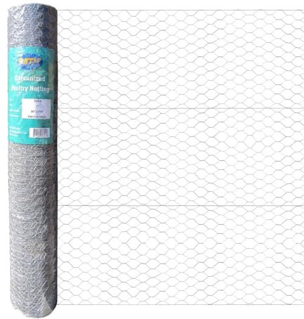 verzinkt Sechskant Geflügelnetz Hühnerdraht 91,4 cm W von 5 '/10'/25 '/50/100' Länge – 2,5 cm 20 GA