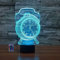 HPBN8 Ltd 3D Wecker Illusions Lampen Fernbedienung 7/16 Farbwechsel Acryl berühren Tabelle Schreibtisch-Nachtlicht mit USB-Kabel für Kinder Schlafzimmer Geburtstagsgeschenke Geschenk