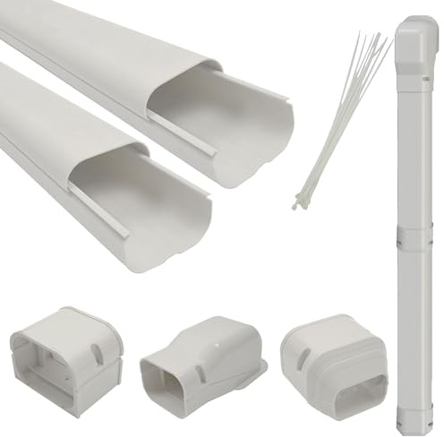 Jeacent 7,5 'L AC Line Set Abdeckungs-Kit 7,5 m B Schlauch für Mini-Split, zentrale Klimaanlage, Wärmepumpe