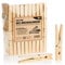 COM-FOUR® 100x XXL Clothespins made of wood - Sustainable wooden pegs made of birch wood - Untreated wooden clothespins for hanging clothes (100 pieces - Birch - XXL)
