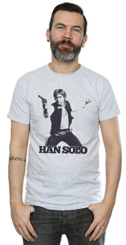 Star Wars Men's Han Solo Retro Photo T-Shirt