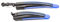 vhbw Fahrrad-Schutzblech Set schwarz/blau kompatibel mit 24 und 26 Mountainbike, Fahrrad