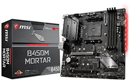 MSI B450M MORTAR Scheda Madre DDR4, SATA3, Dual M.2, Realtek GbE, USB 3.1