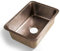 Monarch Abode 17098 Hand Hammered Highball Single Bowl Kitchen Sink, Pure Copper, 21