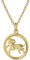 trendor Sternzeichen Widder Gold 333 Anhänger Ø 16 mm + Halskette Tierkreiszeichen, eleganter Halsschmuck aus Echtgold für Damen, 75940-04
