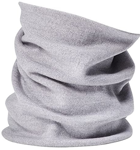 Enter the Complex® Weicher Merino Schlauchschal, Loop Schal, Damen und Herren, Halswärmer, 100% Merino Wolle, Atmungsaktiv, Hell Grau