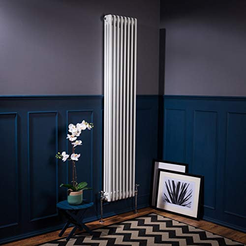 Warmehaus - Traditional Cast Iron Style Triple Column Vertical Radiator Rad - 1800 x 380 mm Wall Mounted