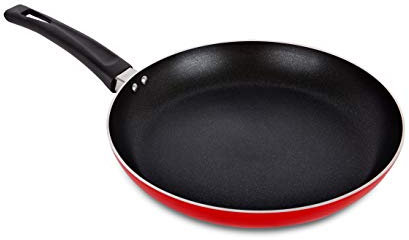 Casa D' Or Professional Red 24cm Non Stick Frying Pan with Handle Kitchen Professional Use, 24cm