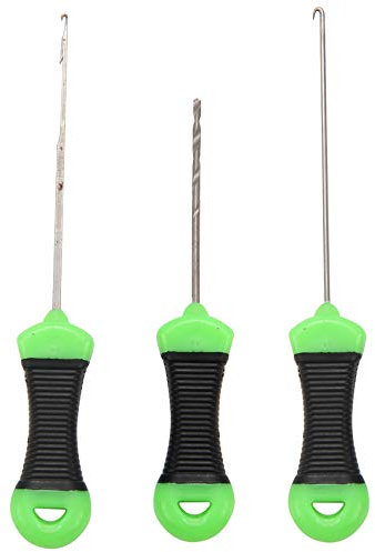 Fransande Lot de 3 aiguilles à appâts pour pêche en plein - Outil de gréement pour bouillettes et bas de ligne - Accessoire de pêche à la carpe