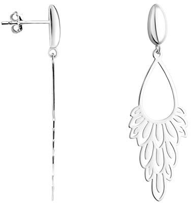 SOFIA MILANI - Damen Ohrringe 925 Silber - Feder Ohrstecker - 20937