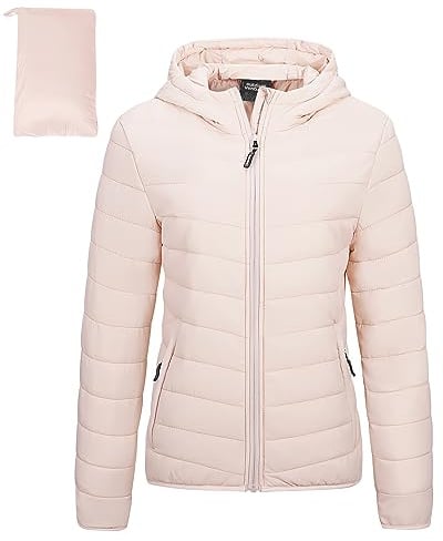 Outdoor Ventures Women's Packable Lightweight Puffer Jacket with Hood