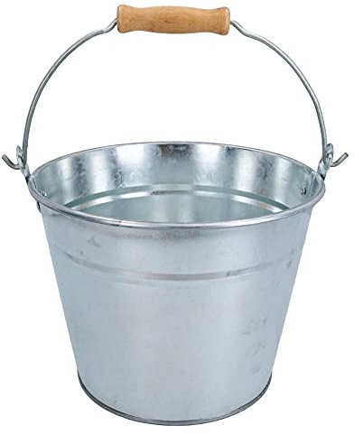 AB Tools 5L Galvanised Steel Metal Bucket Pail Water Coal Fire Greenhouse Garden Plants