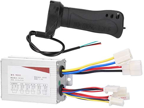 Dilwe Elektrofahrrad-Controller Gasgriff-Kit 36V 800W Bürstensteuerung Kurzes Kabel Gasgriff-Kit für Elektroroller