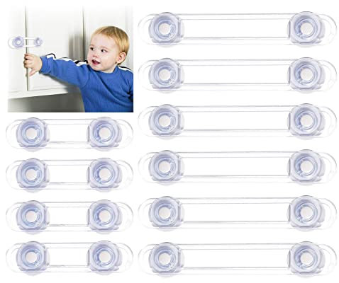 Bloc Porte Bébé - 10 Pcs - Sécurité Placard, Tiroir et Fenêtre Enfant – Sécurité pour la maison – Bloque Portes Transparents (10 Unités)