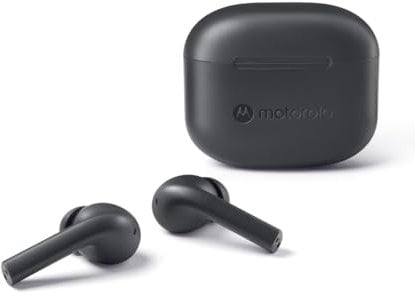 Motorola Sound Moto Buds 085 - Kabellose Ohrhörer In-Ear-Kopfhörer - 15 Stunden Betriebszeit - Kompaktes Ladegerät - Wasser- und schweißfest - Touch- und Sprachsteuerung - Schwarz, S/M/L