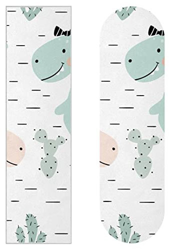 Skandinavischer niedlicher Dinosaurier, 2 Stück, Skateboard-Griptape, Schleifpapier, Longboard, Aufkleber, Scooter, Deck, Sandpapier