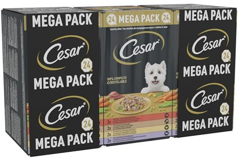 Cesar Adult Wet Dog Food Trays Country Stew, 24 x 150 g