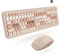 X9 Performance Colorful Keyboard and Mouse Combo - 2.4Ghz Wireless - Transform Your Space with a Cute Wireless Keyboard and Mouse Set (110 Keys and 18 Shortcuts) - for PC and Chrome (Brown)