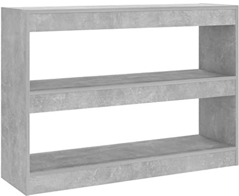 vidaXL Bücherregal Raumteiler Standregal Aktenregal Wandregal Regal Raumtrenner Aufbewahrung Büroregal Dekoregal Betongrau 100x30x72cm