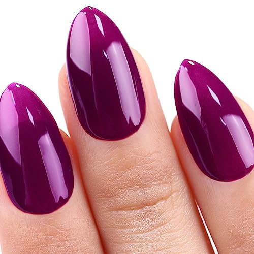 Imtiti Gel Nagellack, 15 ML Wein Lila Farbe Gel Lack Soak Off LED U V Nagel Gel Lack Nagellack DIY Nagel Kunst Starter Maniküre Salon Gel Nagel Kit für Frauen Mädchen