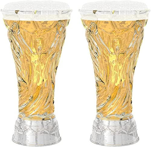 Chopes en verre Chope à bière Chope à bière personnalisée en cristal gravé Chopes à bière en verre, Coupe du monde 2022 Verre à bière, 14,2 oz (420 ml Verres à bière Chope à bière Coupe du monde Jeu d
