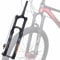 TS TAC-SKY 175mm Travel MTB Fork Bike Suspension Fork XC DH AM Down Hill Thru Axle Boost Fork Bicycle Rebound Adjustment Suspension (Color : Black, Size : 27.5 Tapered Remote)