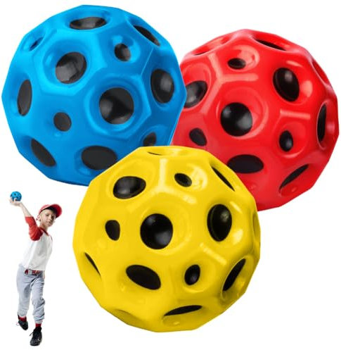 OSDUE Jumping Ball, 3PCS Space Ball, Super High Bouncing Bounciest Lightweight Foamball, Hohe Springender Gummiball, Sprünge Gummiball EIN Knallendes Geräusch Machen für Kids Party Gift