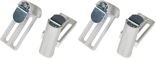 GARDINIA Universal-Klemmträger für Jalousien, Klemmhalter, Mit Inbusschlüssel, Ohne Schrauben und Bohren, Metall/Kunststoff, Verstellbereich 6-26 mm, Weiß, 2 Stück (Packung mit 2)