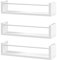 WOLTU Libreria da Parete per Bambini, 3 Mensole per Cameretta, Porta Libri e Giocattoli, Libreria Sospesa in Pino e MDF, Bianco, RG9508ws