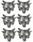 Amosfun 6 Stk Maskerade Tiermaske Maskerade Wolfsmaske Hochzeitsartikel Gruselige Halloween-maske Horror-halloween-maske Großer Böser Wolf Hexenkostüm Für Damen Dicker Schnitt Lieferungen