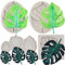 MYPRACS Lot de 4 moules à fondant en silicone Motif feuilles tropicales