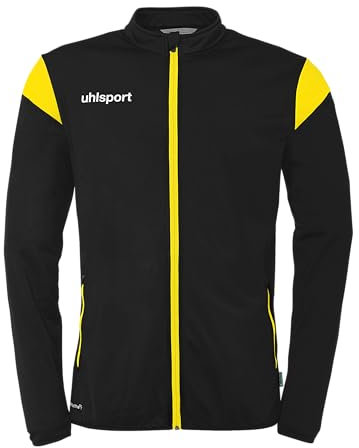 uhlsport Unisex Squad 27 Classic Sport-Jacke, Schwarz/limonengelb, 164 EU