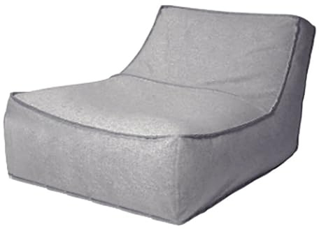Strandkorb-Sitzsack-Stühle-Bezug for Erwachsene, Baumwollleinen, wasserdichter Sitzsack-Liege-Bezug for den Außenbereich, ohne Füllstoff, for Garten, Strand, Pool, Sofa, Bett, Pouf, Salon(Pouf -light