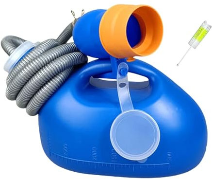 Milageto Botella orinal masculina para hombre, orinal portátil sin derrames con asa de tapa, orinal masculino, botella para orinar, olla de colección para, 3000ml Azul