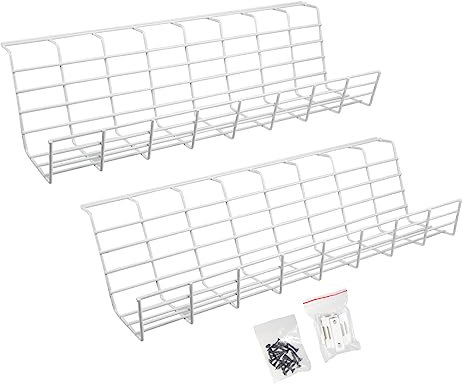 ETHZZLE 2pcs Storage Rack Cord Organizer Under Desk Cable Management Cable Organizer Cable Management Shelf Cable Management Rack Cable Patch Board Rack Under Desk Wire Organizer