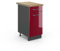 Vicco Küchenunterschrank Fame-Line, Bordeaux Hochglanz/Anthrazit, 40 cm, AP Eiche