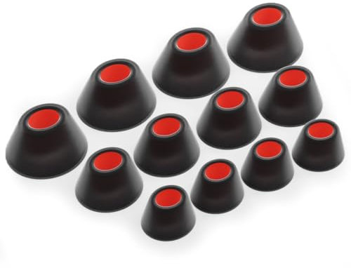 Okuli 12 x Gommini Auricolari in Silicone Ricambio per JBL Tune Flex Auricolari Cuffie in Nero